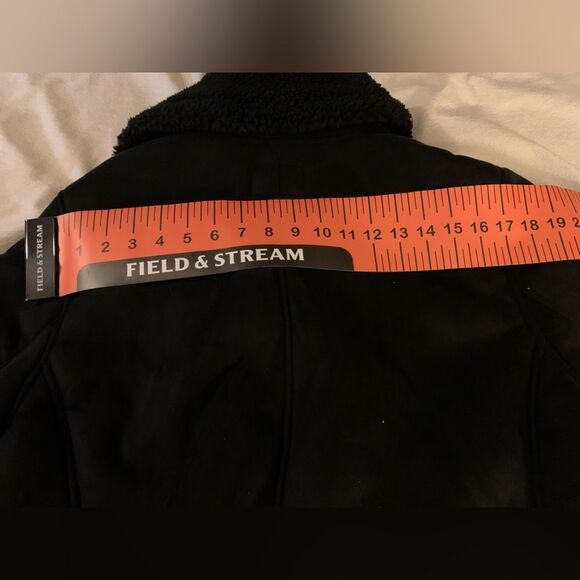 Banana Republic NWOT Black Faux Suede Moto Jacket Sherpa Lined XL - Picture 10 of 10